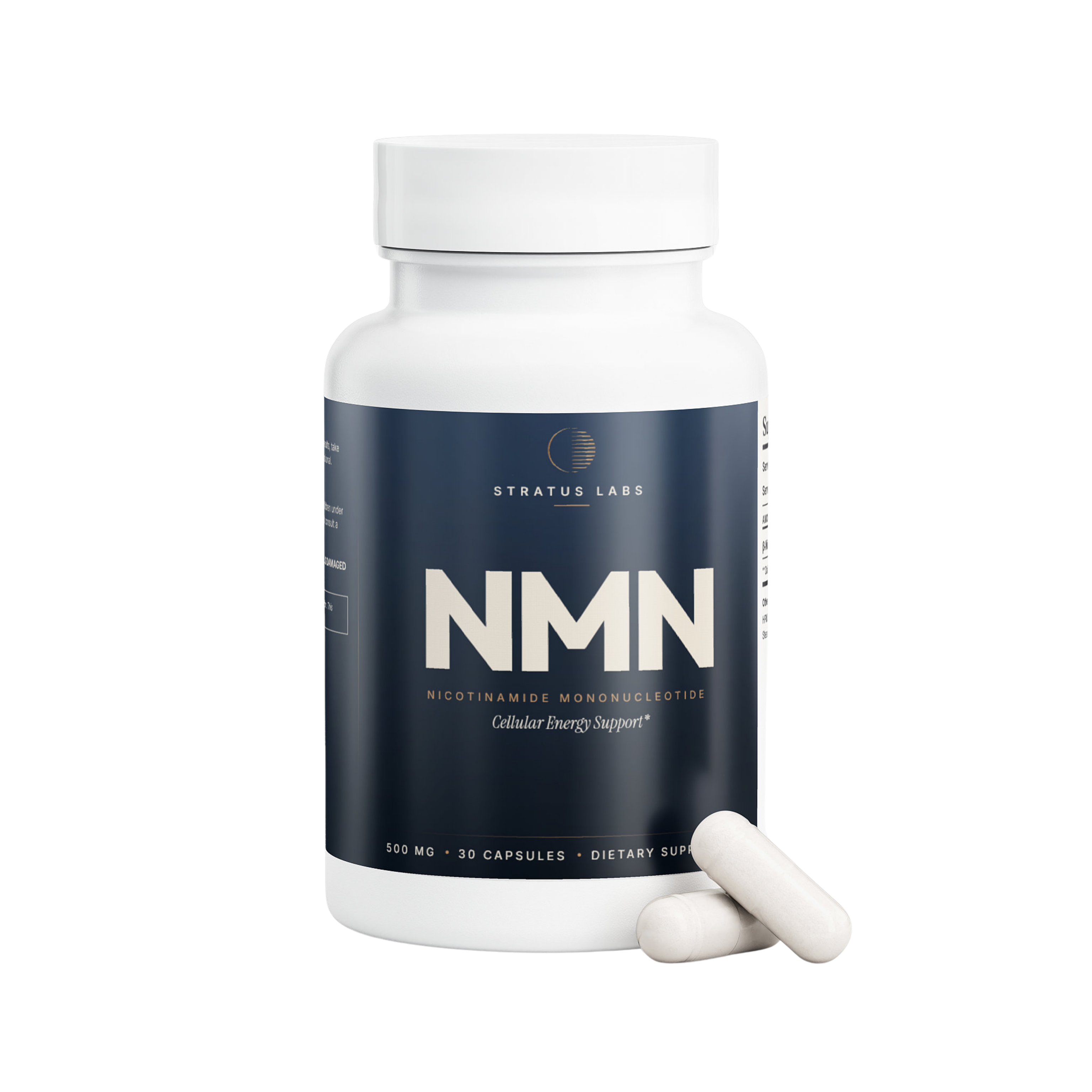 Stratus NMN bottle, 500mg, 30 capsules